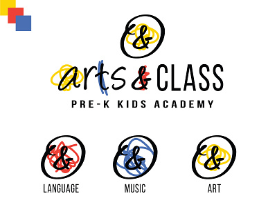 Arts and Class Fun Abstract Logo abstract academy logo ampersand art art logo artsy brand brand design brand identity branding design digital art drawing graphic design logo logo design logos school logo scribble scribble logo