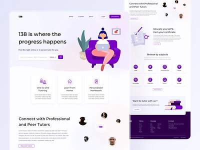 138 - Tutor finder website illustrations tutor tutor finder tutor finding ui uidesign webdesign website website concept website design