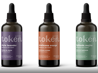 Token Bitters bitters design graphics label