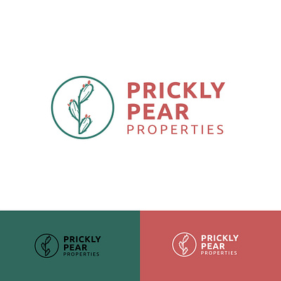 Prickly Pear Properties branding cactus design graphic design icon illustration logo prickly pear print procreate typography vector