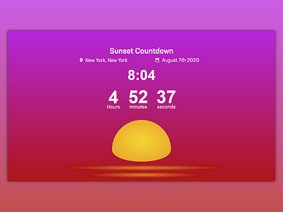 Daily UI 014 - Countdown Timer countdowntimer dailyui dailyui014 dailyuichallenge design illustration sunset timers ui uidesign uiux ux webdesign