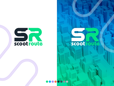 ScootRoute logo design app branding design logo ux