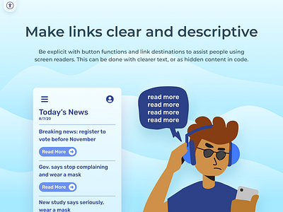 Clarity is key accessibility app design illustration product design ui ui ux ux vector web