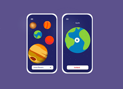 Space Visualizer animation app art design icon illustration illustrator logo ui ux visual design