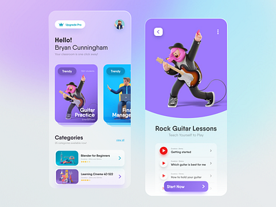 Online Learning Portal learning app learning english minimal ui uiux