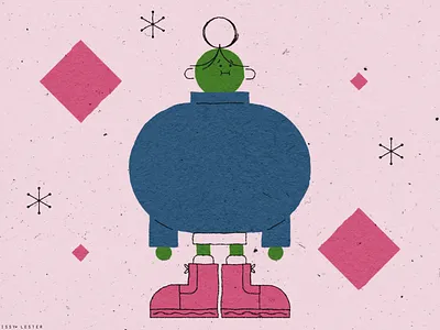 Green girl boots character character design characterdesign cute girl girl character girl illustration illustration paper texture pink vector
