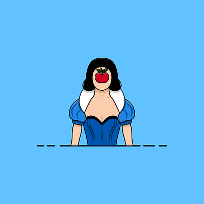 snow white adobeillustator art clean designs disney disney princess flat flatdesign graphicdesign illlustration illlustrator illustraion illustration illustration art illustrations illustrator minimal snowwhite vector vectors