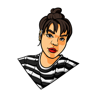 Portrait of My Cousin avatar bust digitalart icon illustration