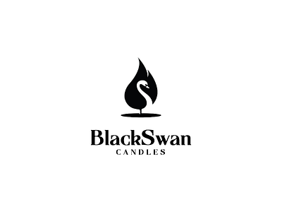 BlackSwanCandles Logo No. 3 adobe brand branding candles design designer flame graphics graphicsdesigner illustrations illustrator logo logos photoshop swan