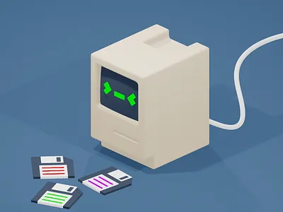 McIntosh 3d 3d art 3d artist design illustration low poly