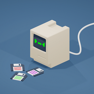 McIntosh 3d 3d art 3d artist design illustration low poly