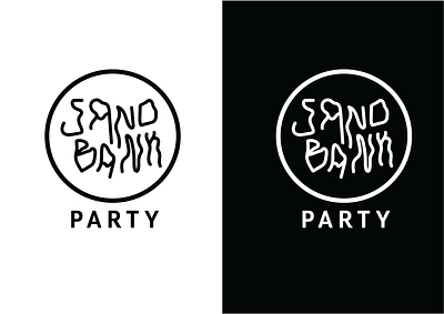 Sandbank Party logo blackandwhite branding design logo type typeface typography vector