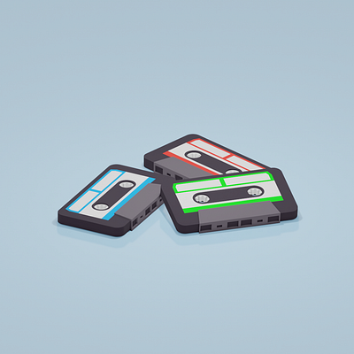 Cassette Tape 3d 3d art 3d artist design illustration low poly