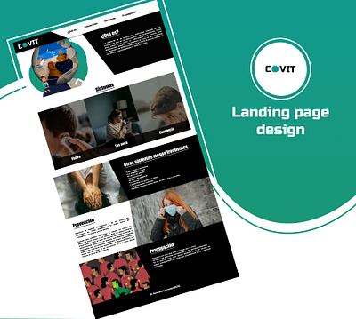 covid :landing page covid dailyui landing design landingpage