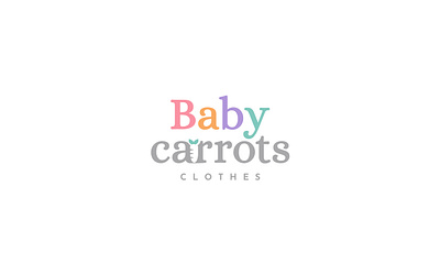 Baby Carrots logo baby baby carrots baby clothes brand brand identity carrots logo logo design logotype