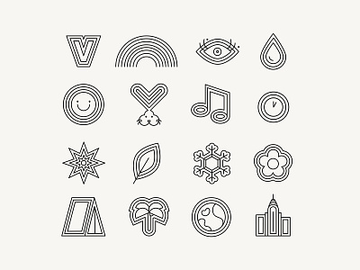 Custom Icons, Overtone Rebrand brand extension branding custom branding custom icons custom illustrations hair brand hair dye brand hair product icon icon design icon family icon set iconography icons identity illustrations line art line icons overtone rebrand