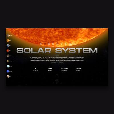 Web Inspiration - N. 18 - Discover Solar System site concept galaxy inspiration landing landing page nasa solar system space ui design web design web development web programming web site website wep app