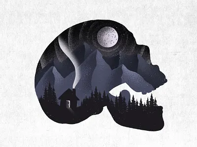 Skull Illustration in Procreate art artwork draw drawing handdrawn illustration ipadpro procreate skull illustration