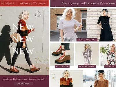 Fashion Collage collage ecommerce fashion feminine homepage homepage design shopify texture webdesign website design website designer