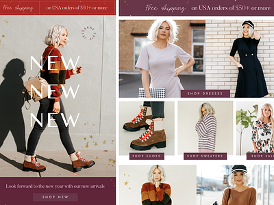 Fashion Collage collage ecommerce fashion feminine homepage homepage design shopify texture webdesign website design website designer