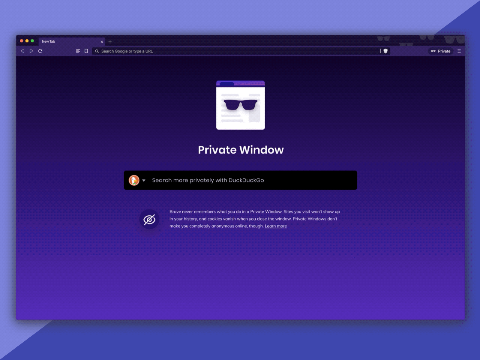 Brave Browser private and Tor windows animation browser interaction design new tab principleformac product design search bar ui design ux design