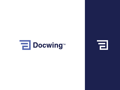 Docwing brand brand identity brand identity design branding creative logo design flat icon illustrator logo logo design minimal vector
