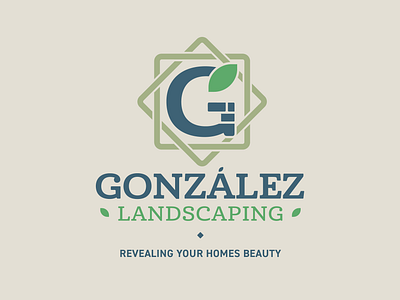 Gonzalez Landscaping Logo branding grass icon landscape lawn logo logo design monogram typography
