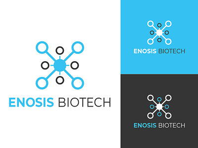 Enosis Biotech Logo 3d animation app design biotech branding design doctor dribbble graphic design hospital app hospitals icon illustration logo medical medicine minimalist logo motion graphics typography vector