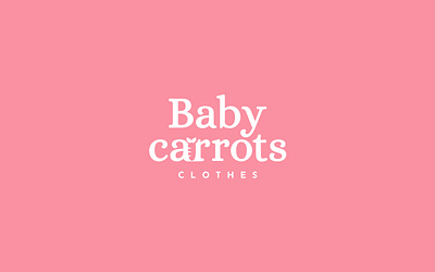 Baby Carrots Logo baby baby carrots baby clothes brand branding logo logo design logotype pink