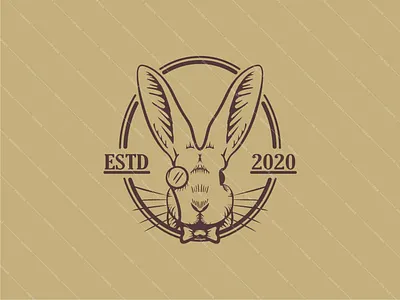 GENTLE RABBIT animal animal logo animal logos branding design gentle gentleman hare icon logo rabbit rabbit logo rabbits vector