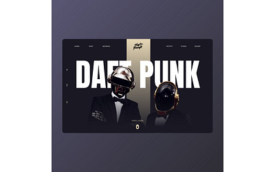 Daft Punk Artist Page daftpunk design gravit designer ui uidesign uiux ux uxdesign web webdesign