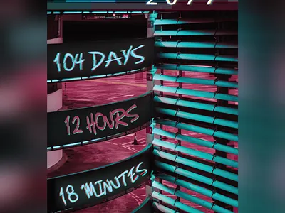 Cyberpunk 2077 Countdown PlsNo+Delay dailyui dailyui014 dailyuichallenge design illustration typography ui uiux ux uxui