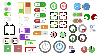 Weird ON OFF Buttons Design daily 015 daily ui dailyui dailyui015 dailyuichallenge design illustration onoffswitch ui uiux ux uxui