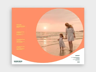 Shore Drive UI beach house brand design branding contact page editorial design housing information design layout templatedesign webdesign