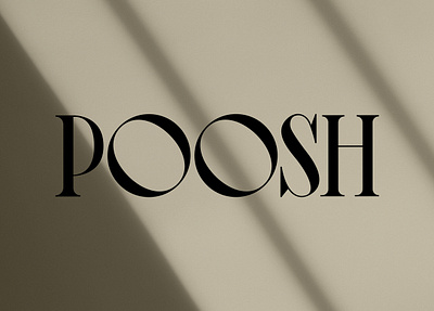 Poosh Logo Designed by Nice People Los Angeles Agency custom wordmark logo logotype