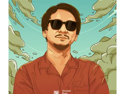 Vincent | Tonight Show Net art digitalart potrait vector vector art vector portrait vectorart vectorartist vectorartwork vectors