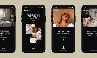 Poosh Instagram Stories Templates designed by Nice People instagram template mobile swipe up