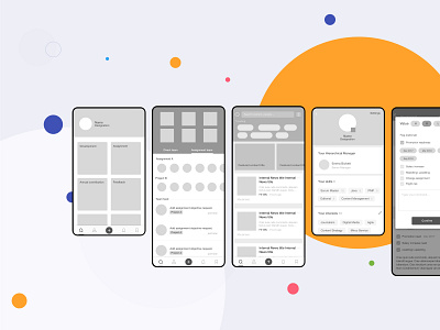 Office Ecosystem Hybrid Wireframes app design app designer ecosystem hybrid app interaction ui uiux wireframe design wireframes