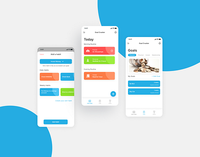 Goal App app design goal goals ui ux