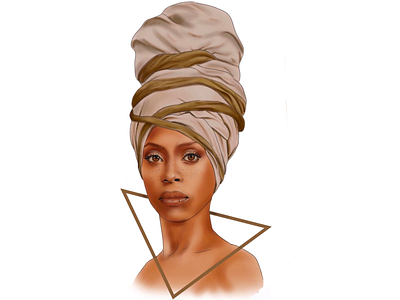 Erykah africa african badu baduism black digital portrait erykah erykah badu funk hip hop illustration music musician portrait portraiture queen realistic portrait soul tealistic