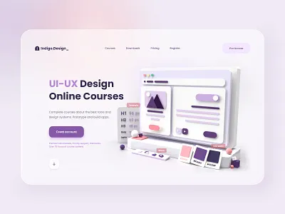 Indigo Design 3d design 3d modeling application design design dribbble landing landingpage ui ui design user experience user interface user interface design userinterface ux ux design web website website design