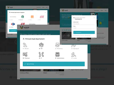 Jobs Board Popups black blue clean icons illustration job board job listing login login form minimalist popup simple ui ux webdesign website white