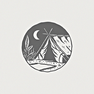 Simply Tent badge badge design handdrawing handdrawn illustration logo nature vintage wild