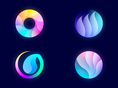 Logoicon Exploration brand and identity brand identity branding design designer drop energy futuristic gradient graphic grow india lalit logo logo designer lovely o print water wave