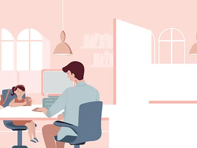 Playing the accountant charecter design childhood childrens illustration design illustrator kids illustration pastel pink portfolio portrait stories vector vector illustration