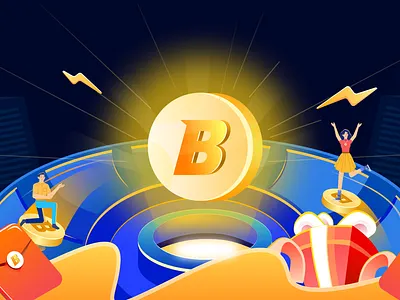 Blockchain design illustration