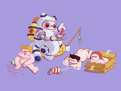 Laboratory rat...man 2d character adobe illustrator cartoon cartoon character cartoon illustration cat cats character design flat illustration funny illustration robots vector