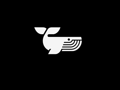 whale logo mark minimal whale