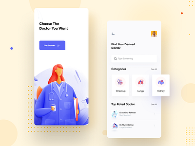 Doctor Consultation App app app design application consultation doctor doctor app doctor appointment health app healthcare illustraion ios medical medical app minimal mobile mobile app mobile app design typography ui