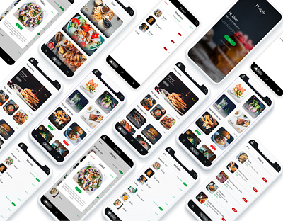 Food application app design minimal typography ui uidesign uiux ux web website